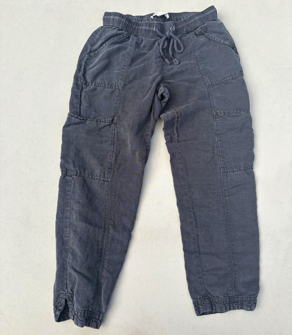 C&C California Women’s Gray/Black Jogger Pants XS Drawstring Elastic Waist